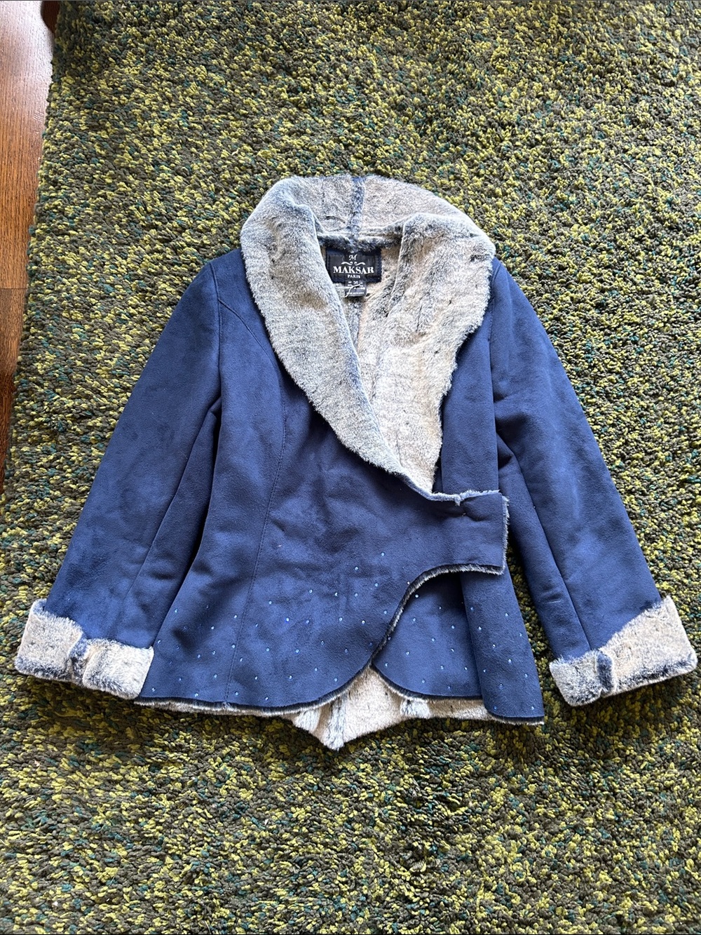 y2k Maksar Vegan Suede + Fur Ice Princess Coat